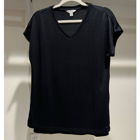 Orvis Tops - Orvis Women's‎ Black Knit Short Sleeve Blouse Tshirt Size XS, oversized